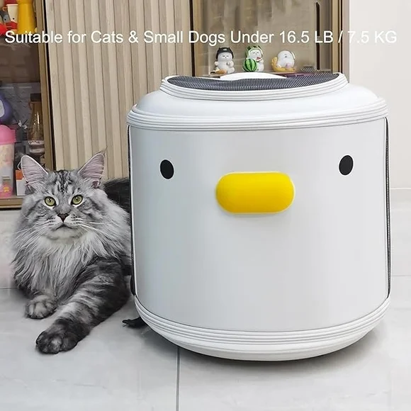 Chic White and Yellow Cat Travel Backpack - Picture 6 of 13